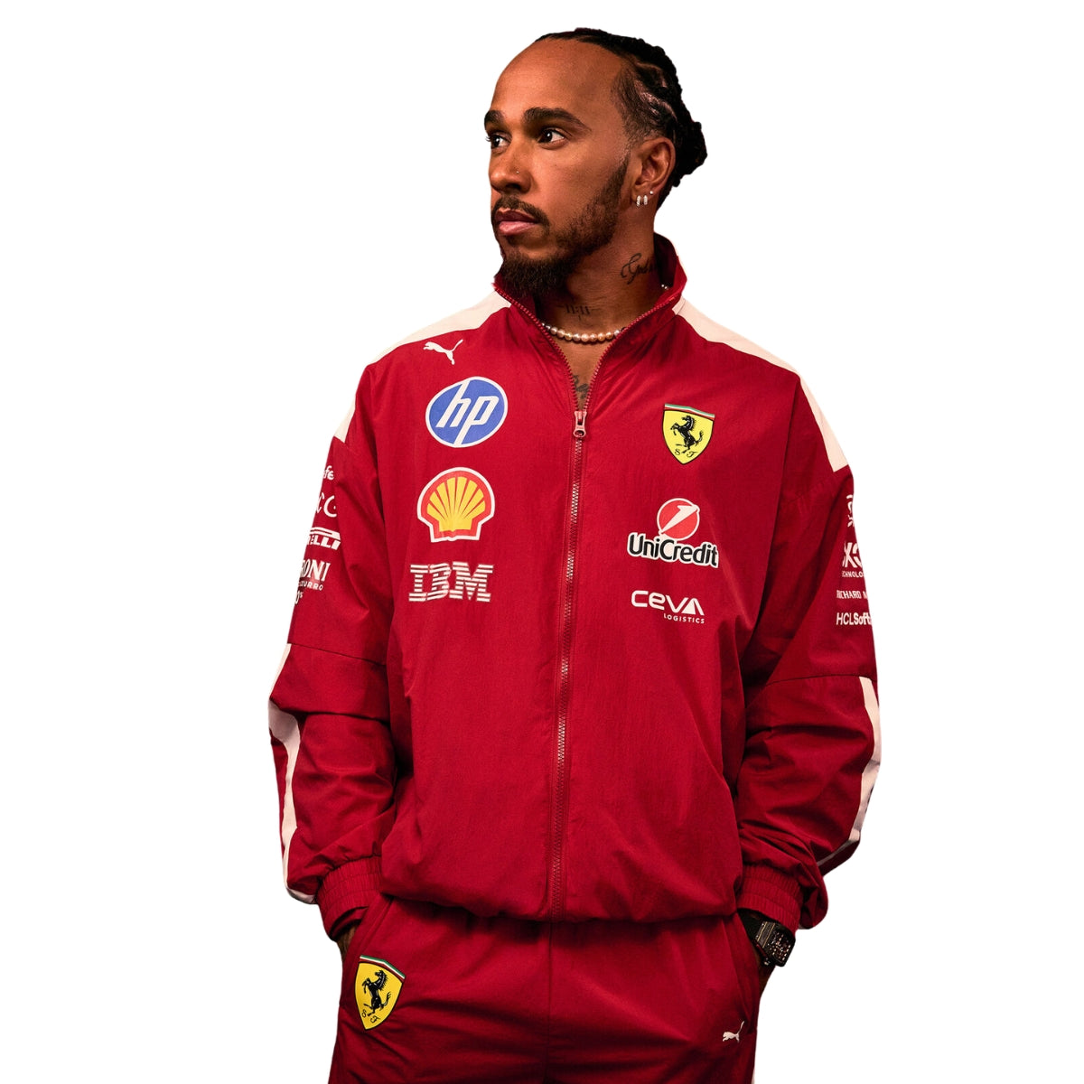 ジャケット・アウター Scuderia Ferrari HP 2025 Team jacket 2025 Scuderia Ferrari HP F1™ Team Racing Men's Jacket - Dark