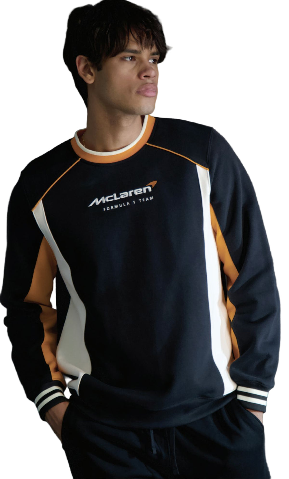 2025 McLaren F1™ Team Auto Racing Car Men's Race Day Crew Neck Sweatshirt - Black