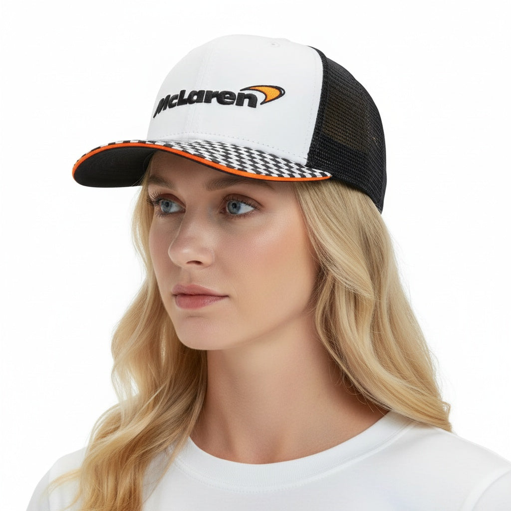 Casquette 9Fifty à visière à carreaux McLaren F1™ Team 2025 pour adulte – Blanche