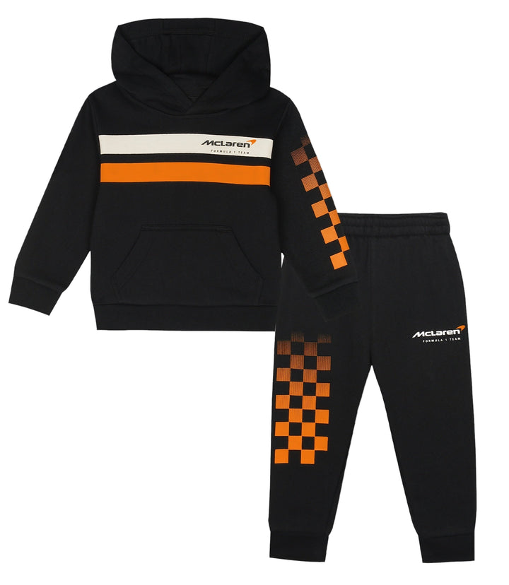 2025 McLaren Hooded Sweatshirt for Boys and Sweatpants Kids' Youth Set - Black