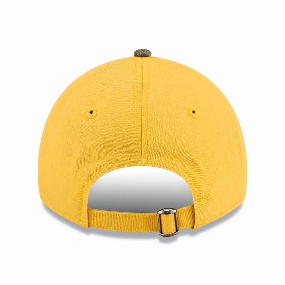 2025 McLaren F1 Team New Era 9Twenty Retro Select Baseball Hat with Loop Hole Closure - Papaya Yellow