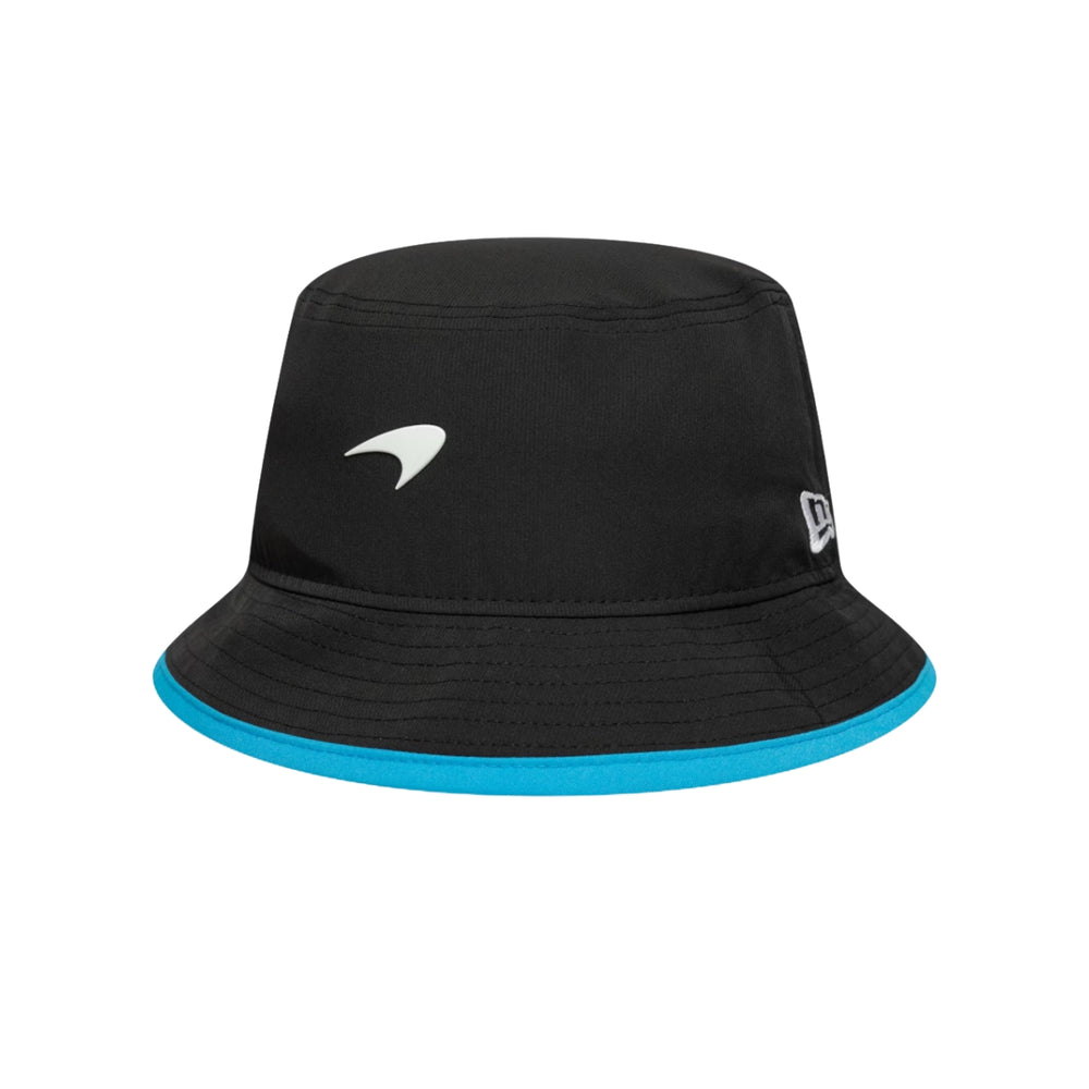 McLaren F1™ Team New Era Adult Tapered Bucket Hat – Black with Blue Trim