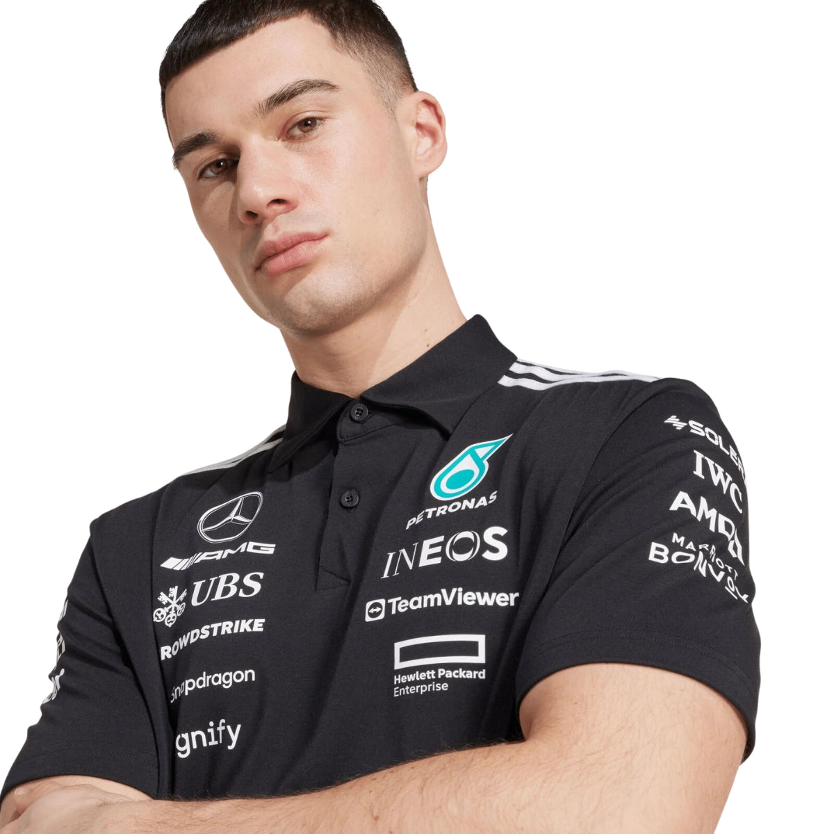 Mercedes AMG Petronas F1™ Team x Adidas Men's Polo - White/Black