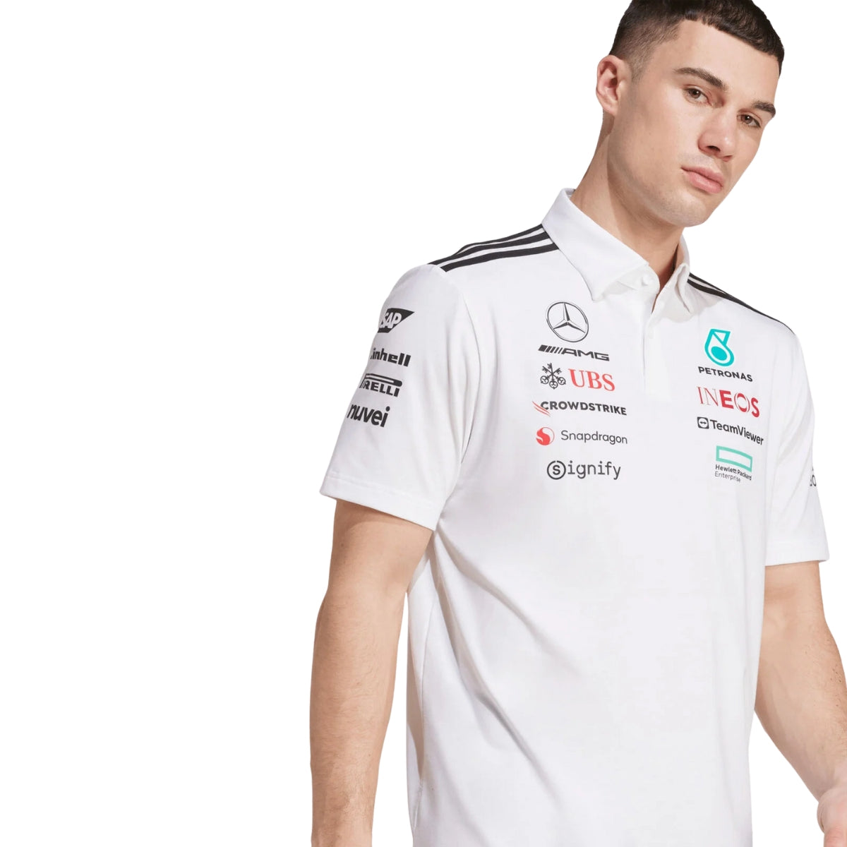 Mercedes AMG Petronas F1™ Team x Adidas Men's Polo - White/Black