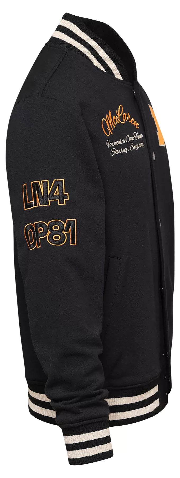 2025 McLaren F1™ Team Auto Racing Car Men's Varsity Jacket - Black