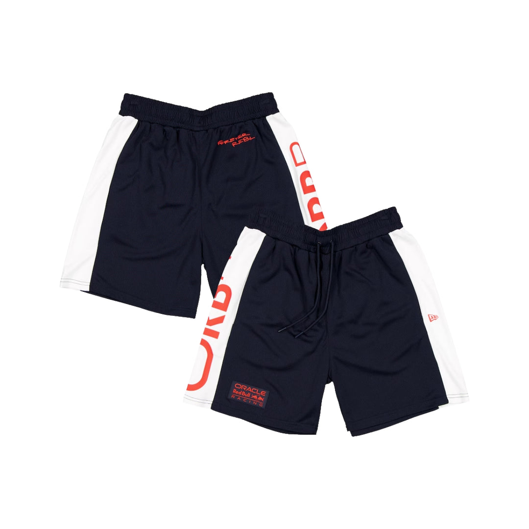 2025 New Era Red Bull Racing ™ Graphic Mesh Shorts - Men - Navy