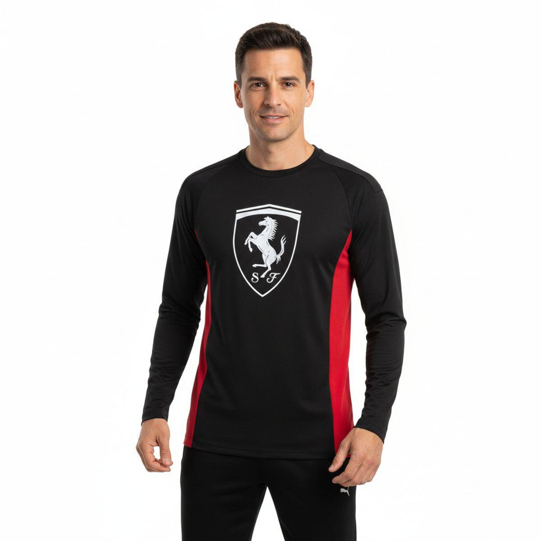 2025 Scuderia Ferrari F1™ HP Team Long‑Sleeve Tee – Black