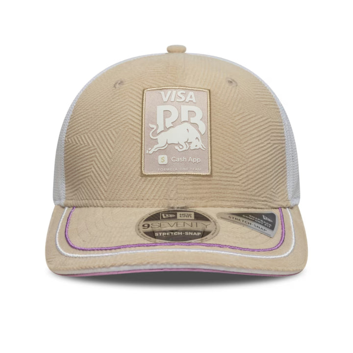 2025 Visa Cash App RB F1™ Team Miami GP 9Seventy Adjustable Adult Cap - Beige and Purple