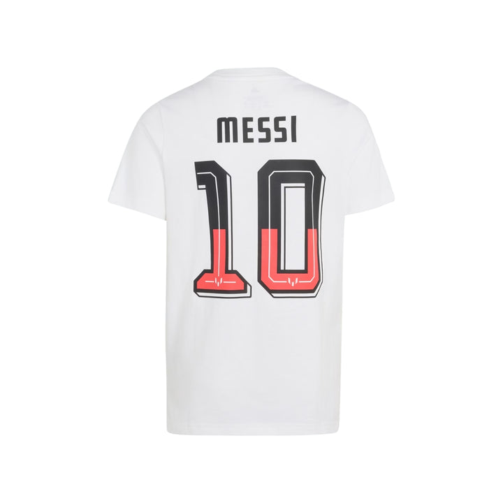 2026 Adidas Argentina Messi Graphic T-Shirt – White