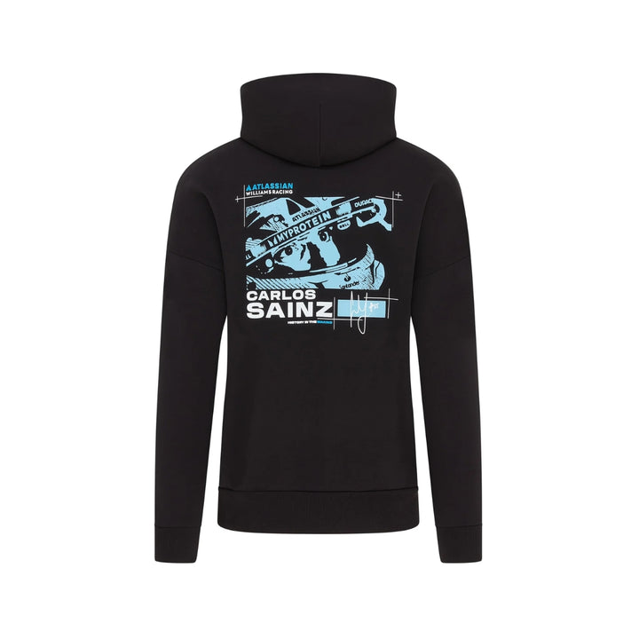 2026 Atlassian Williams Racing F1™ Team Carlos Sainz Driver Hoodie by Reflo – Black