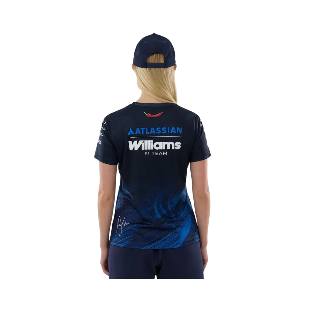 2026 Atlassian Williams Racing F1™ Team Carlos Sainz Women's Tech T-Shirt - Navy