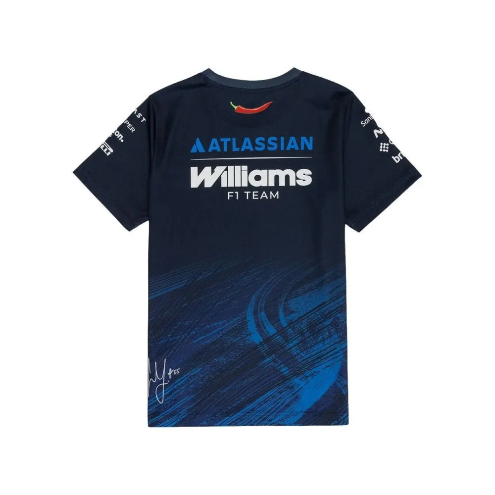 2026 Atlassian Williams Racing F1™ Team Carlos Sainz Women's Tech T-Shirt - Navy