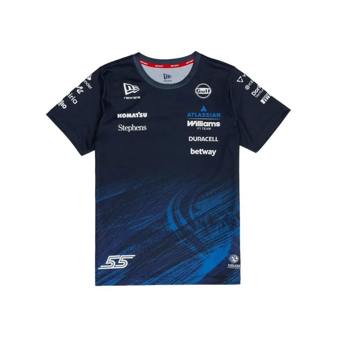 2026 Atlassian Williams Racing F1™ Team Carlos Sainz Women's Tech T-Shirt - Navy