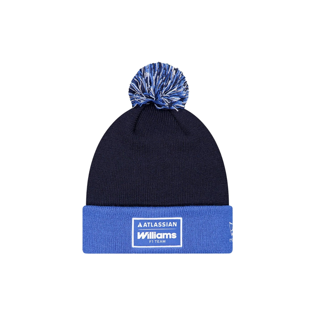 2026 Atlassian Williams Racing F1™ Team Essential Bobble Knit Beanie Hat - Navy/Blue