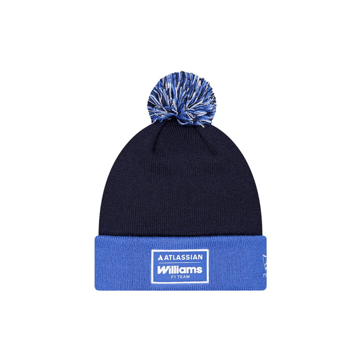 2026 Atlassian Williams Racing F1™ Team Essential Bobble Knit Beanie Hat - Navy/Blue