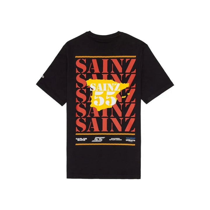 2026 Atlassian Williams Racing F1™ Team Madrid GP Carlos Sainz Repeat T-Shirt - Black
