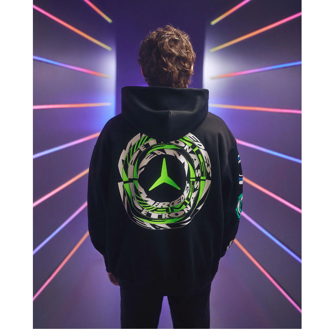 2026 Mercedes AMG Petronas F1™ Team X Adidas Lights On Adult Hoodie - Black