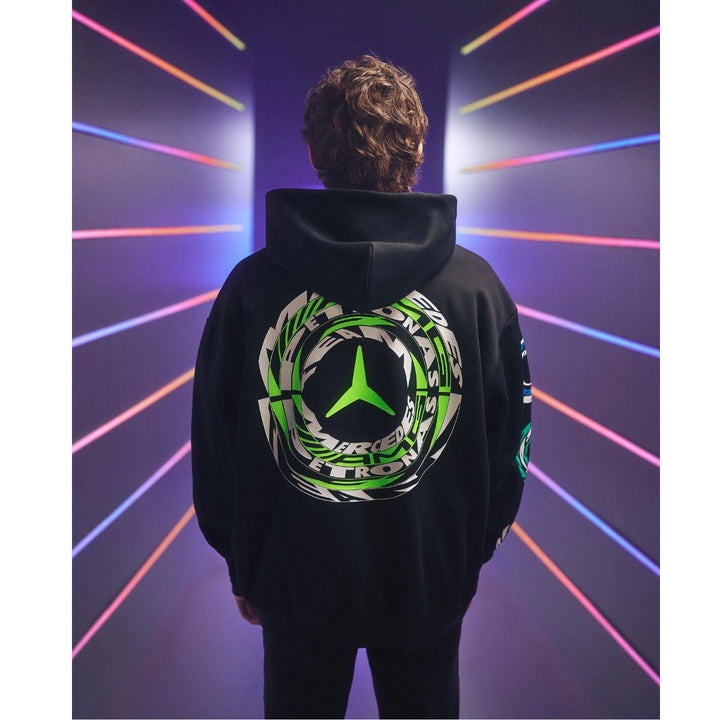 2026 Mercedes AMG Petronas F1™ Team X Adidas Lights On Adult Hoodie - Black