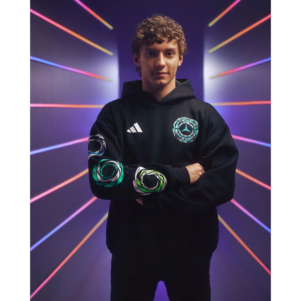 2026 Mercedes AMG Petronas F1™ Team X Adidas Lights On Adult Hoodie - Black