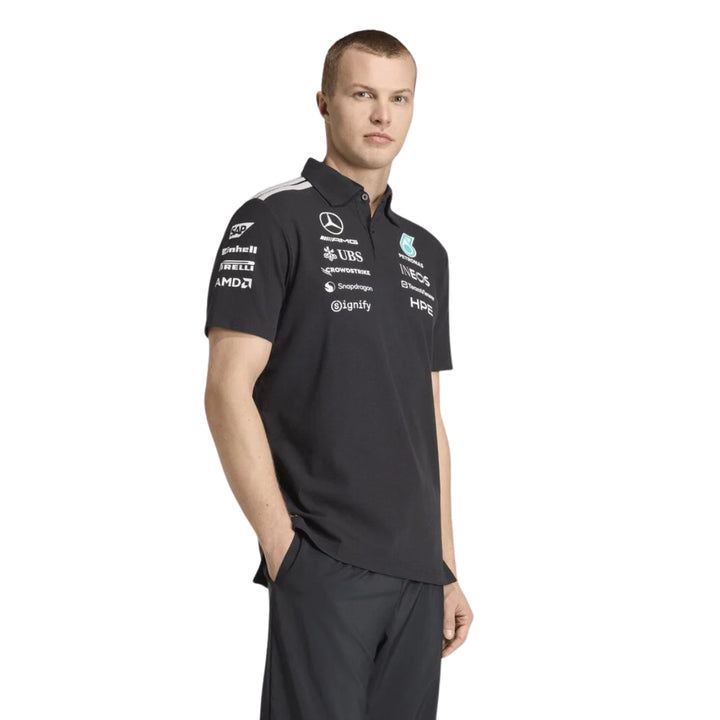 2026 Mercedes AMG Petronas F1™ Team x Adidas Men's Polo - Black