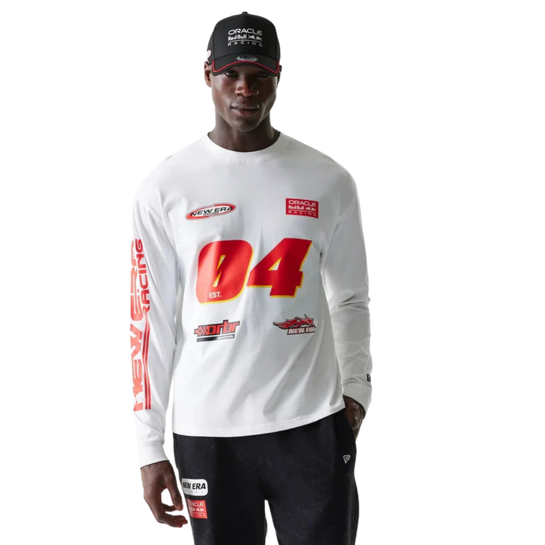 2026 NewEra Red Bull Racing F1™ Team Graphic Long Sleeve T-shirt - White / Black