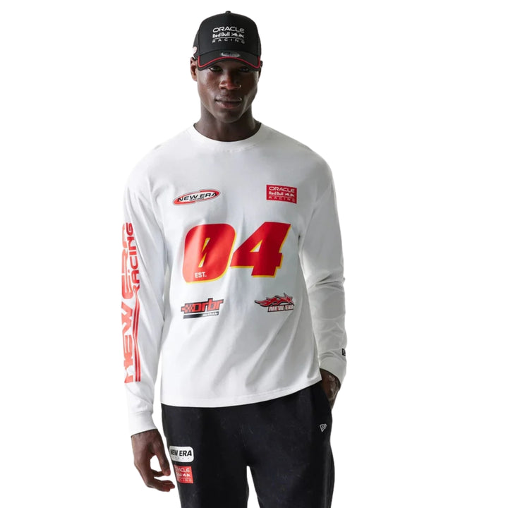 2026 NewEra Red Bull Racing F1™ Team Graphic Long Sleeve T-shirt - White / Black