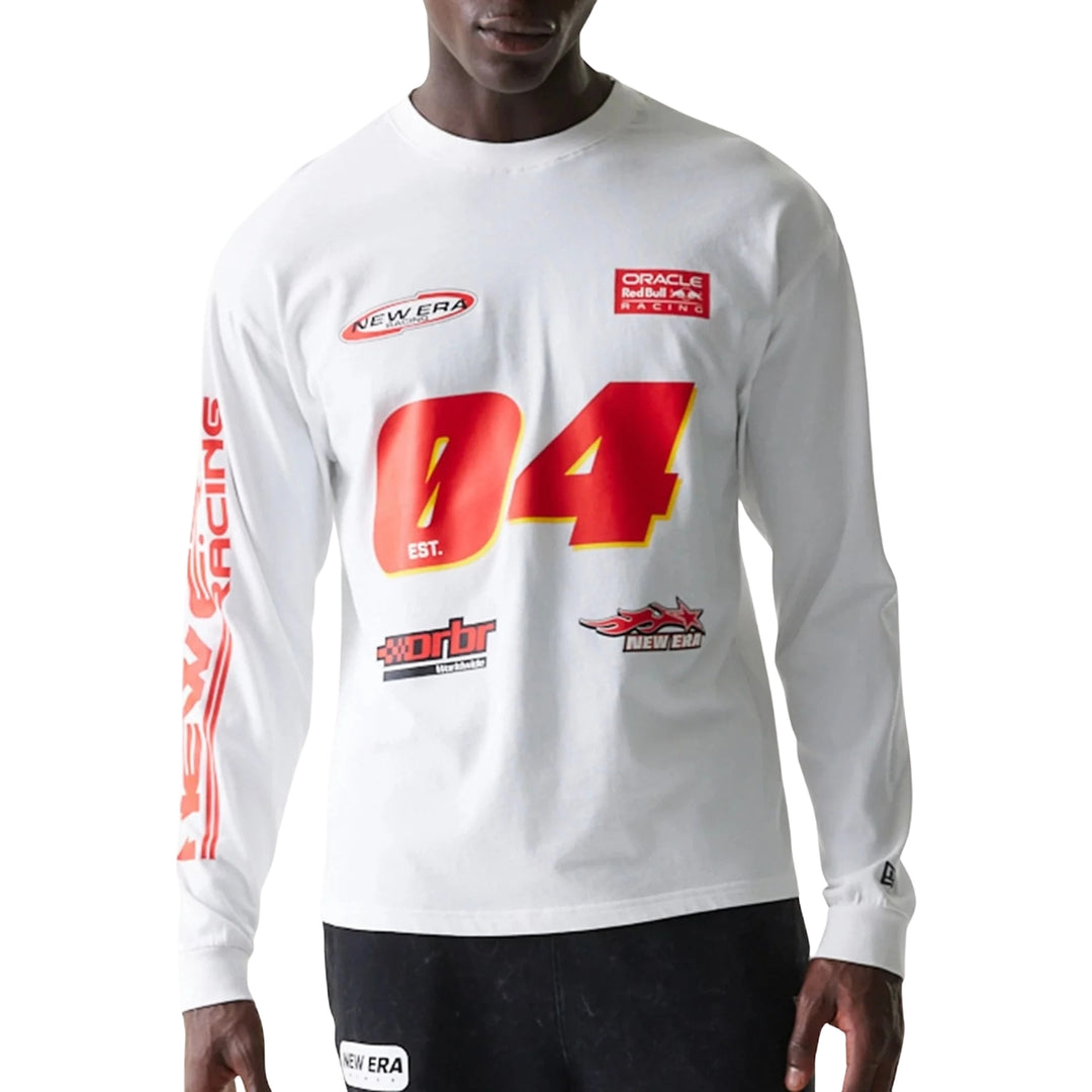 2026 NewEra Red Bull Racing F1™ Team Graphic Long Sleeve T-shirt - White / Black