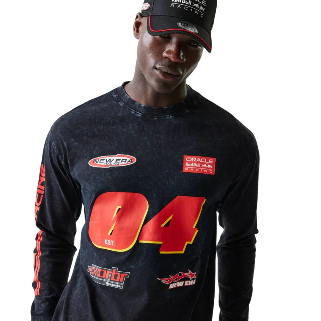 2026 NewEra Red Bull Racing F1™ Team Graphic Long Sleeve T-shirt - White  Black