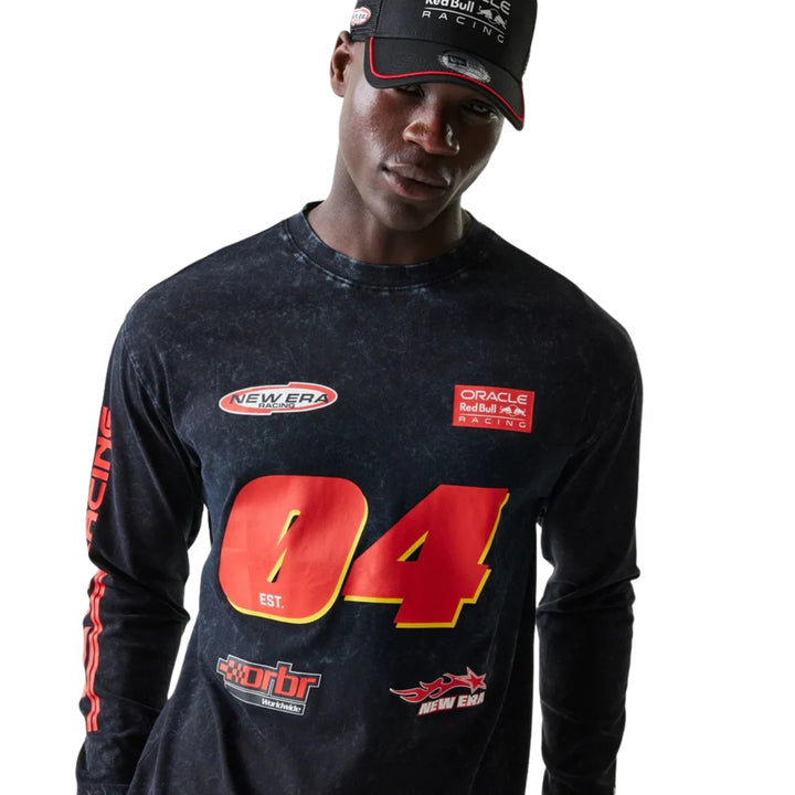 2026 NewEra Red Bull Racing F1™ Team Graphic Long Sleeve T-shirt - White  Black