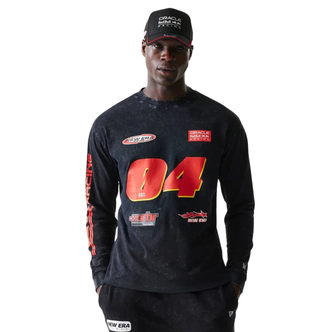 2026 NewEra Red Bull Racing F1™ Team Graphic Long Sleeve T-shirt - White  Black