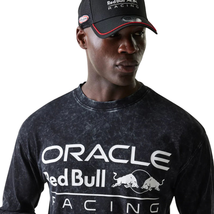 2026 NewEra Red Bull Racing F1™ Team Linear Graphic Long Sleeve T-shirt - Blue / Black