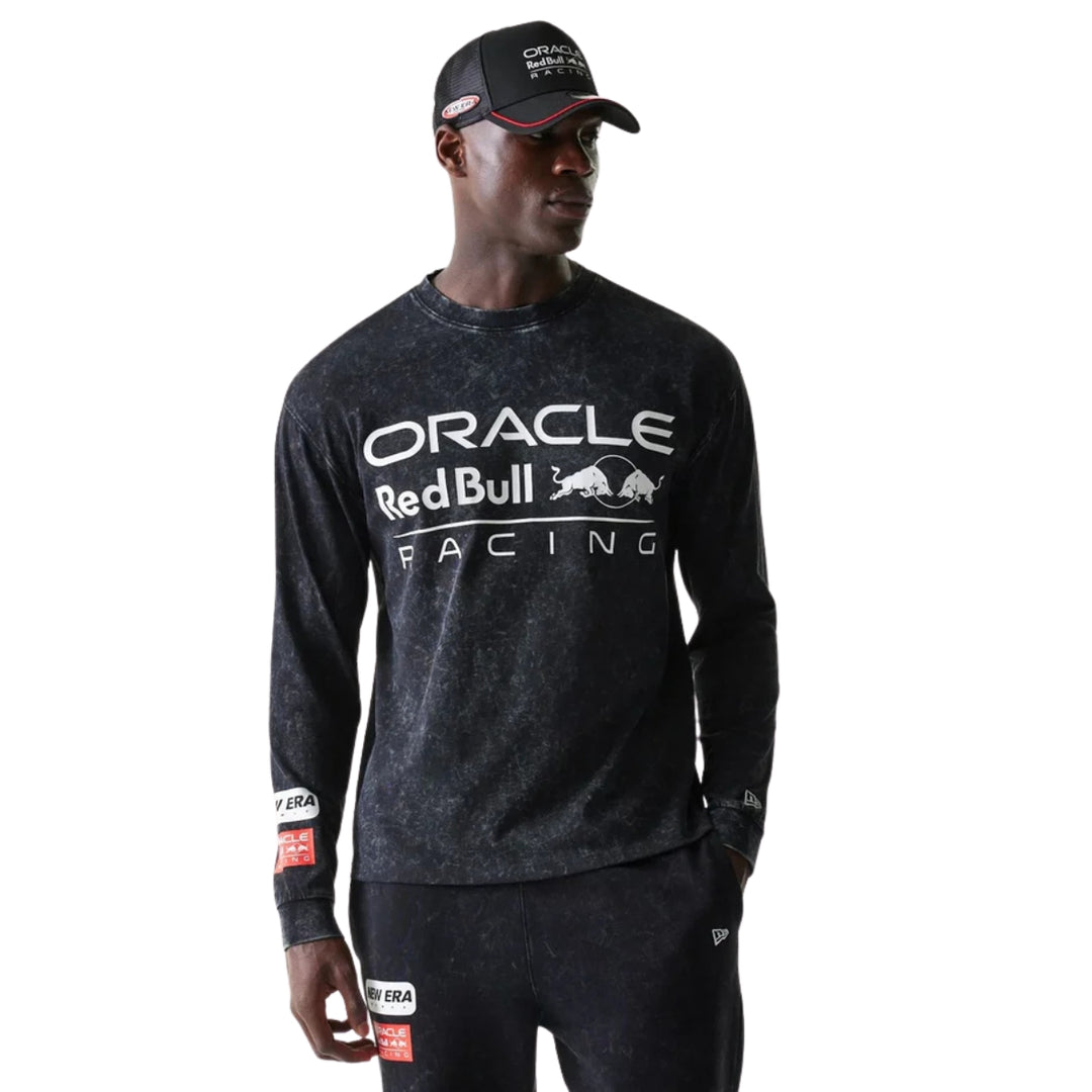 2026 NewEra Red Bull Racing F1™ Team Linear Graphic Long Sleeve T-shirt - Blue / Black