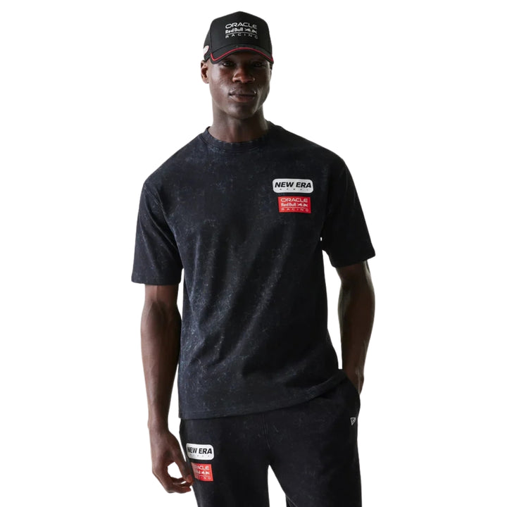 2026 New Era Red Bull Racing F1™ Team Linear Oversized Graphic T-shirt - Blue / Black / Grey