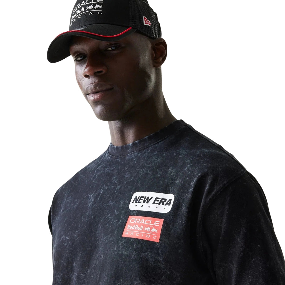 2026 New Era Red Bull Racing F1™ Team Linear Oversized Graphic T-shirt - Blue / Black / Grey