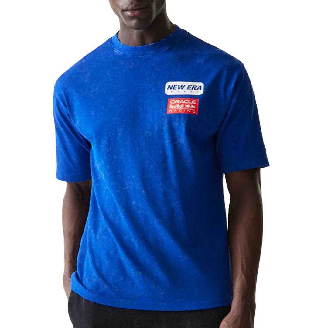 2026 New Era Red Bull Racing F1™ Team Linear Oversized Graphic T-shirt - Blue / Black / Grey