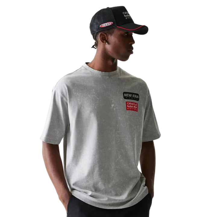 2026 New Era Red Bull Racing F1™ Team Linear Oversized Graphic T-shirt - Blue / Black / Grey