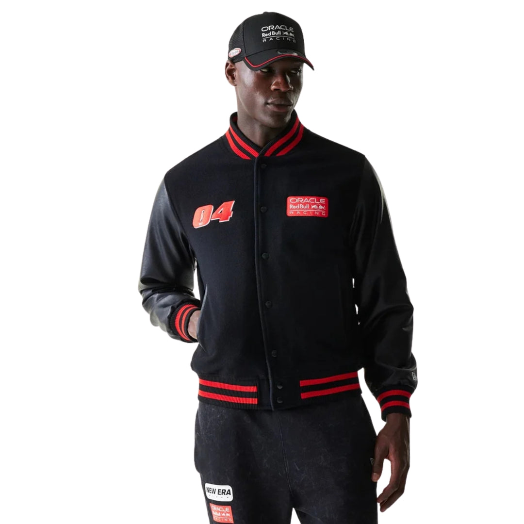2026 NewEra Red Bull Racing F1™ Team Wool Varsity Jacket - Black