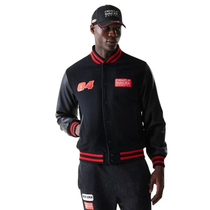 2026 NewEra Red Bull Racing F1™ Team Wool Varsity Jacket - Black