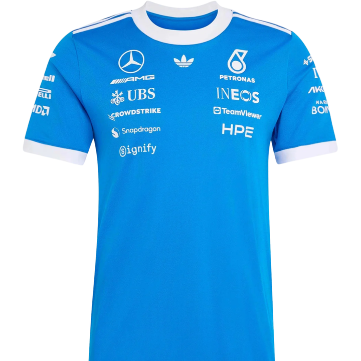 2026 Adidas Mercedes-AMG Petronas F1™ Team Special Edition Silverstone Blue Wonder T-shirt - Blue