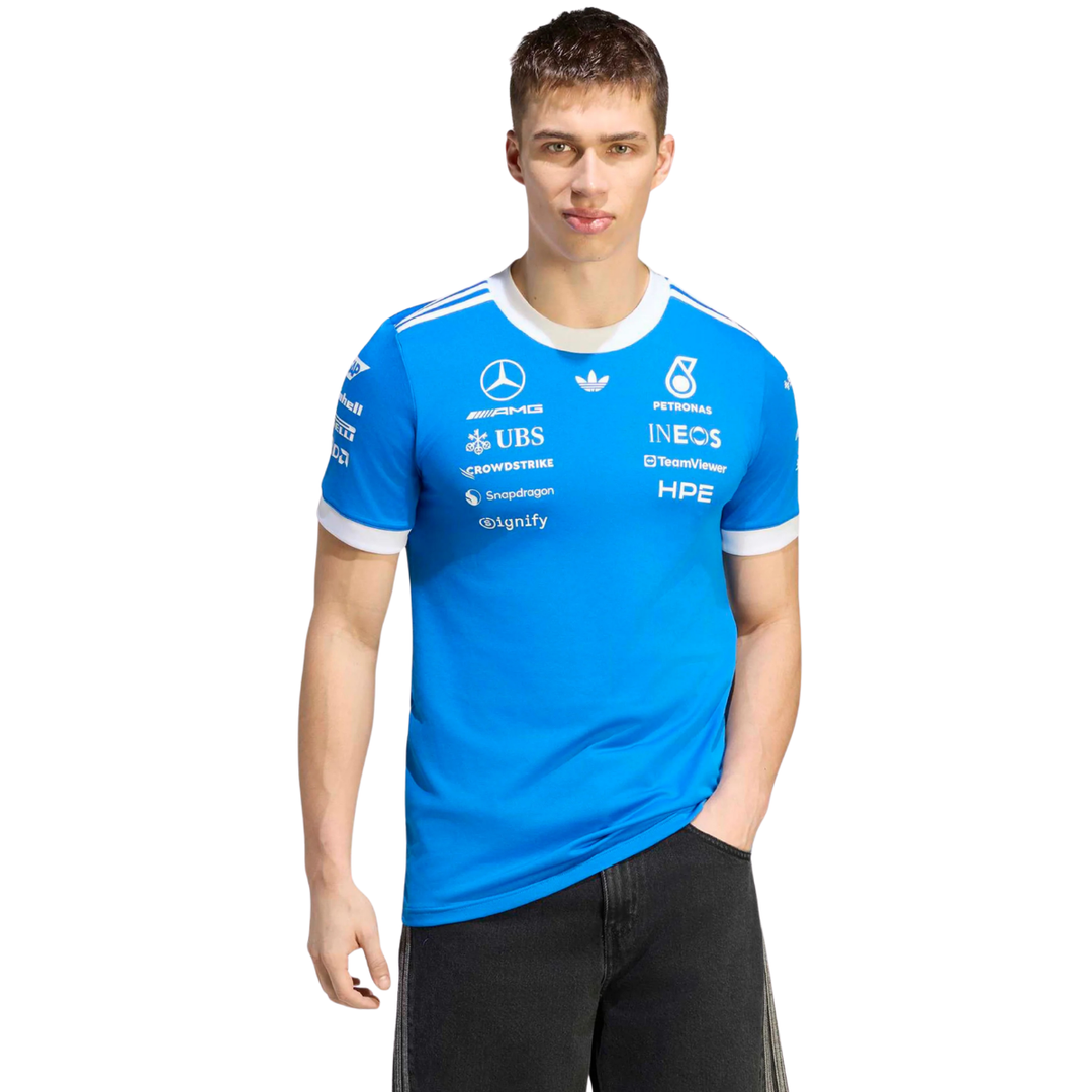 2026 Adidas Mercedes-AMG Petronas F1™ Team Special Edition Silverstone Blue Wonder T-shirt - Blue