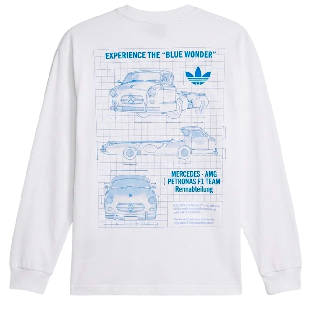 2026 Mercedes-AMG Petronas F1™ Team X Adidas Blue Wonder Long-sleeve - White