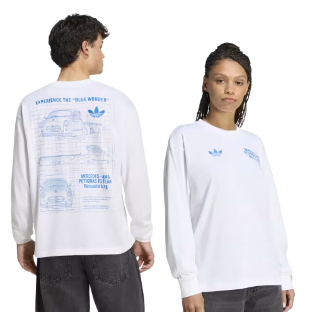 2026 Mercedes-AMG Petronas F1™ Team X Adidas Blue Wonder Long-sleeve - White