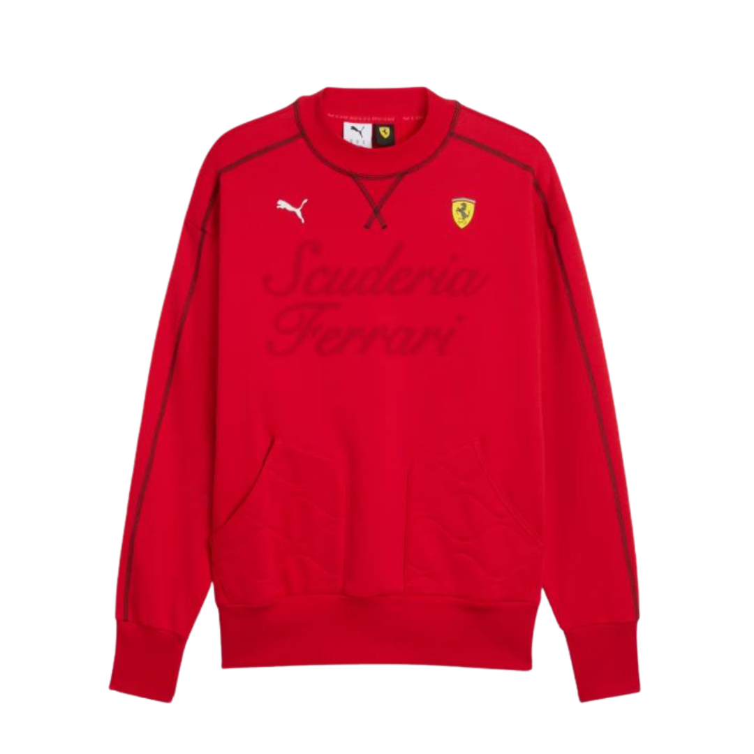 2026 Scuderia Ferrari F1™ Team Premium T7 Crew Sweatshirt - Black/Red