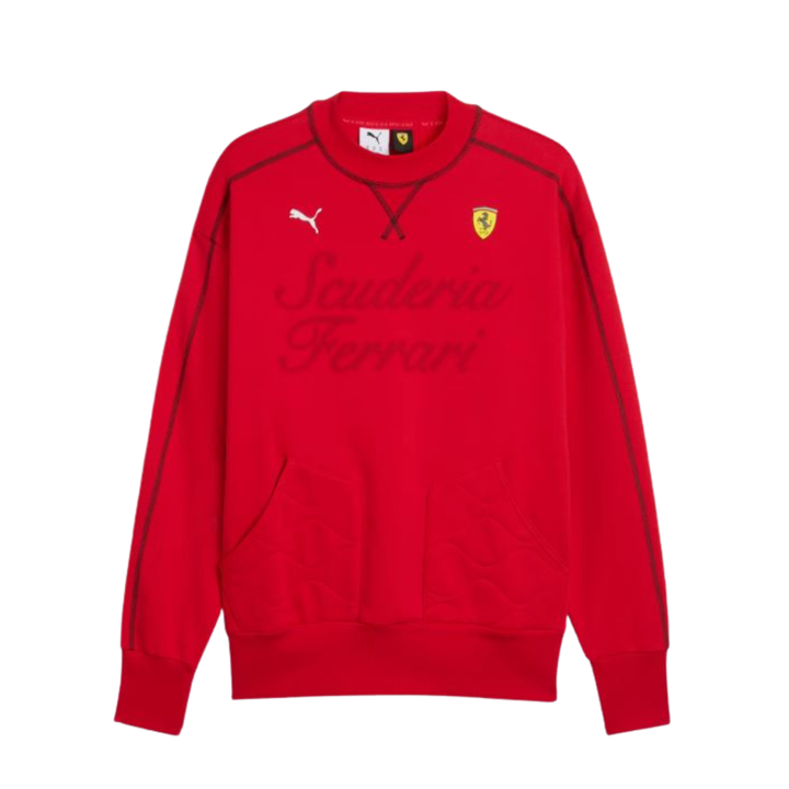 2026 Scuderia Ferrari F1™ Team Premium T7 Crew Sweatshirt - Black/Red