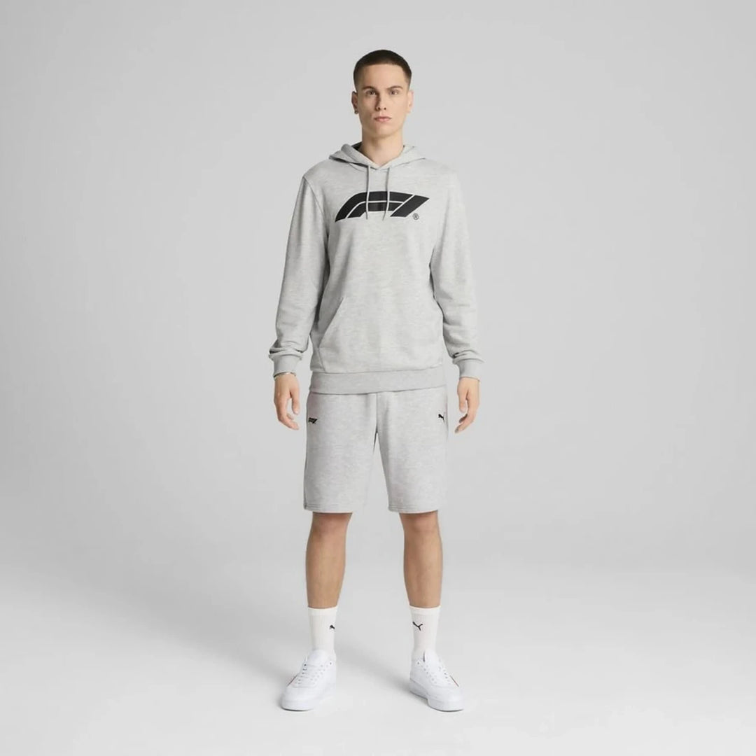PUMA X FORMULA 1™ COLLECTION ESS LARGE LOGO Men's Hooded Sweatshirt - GREY
