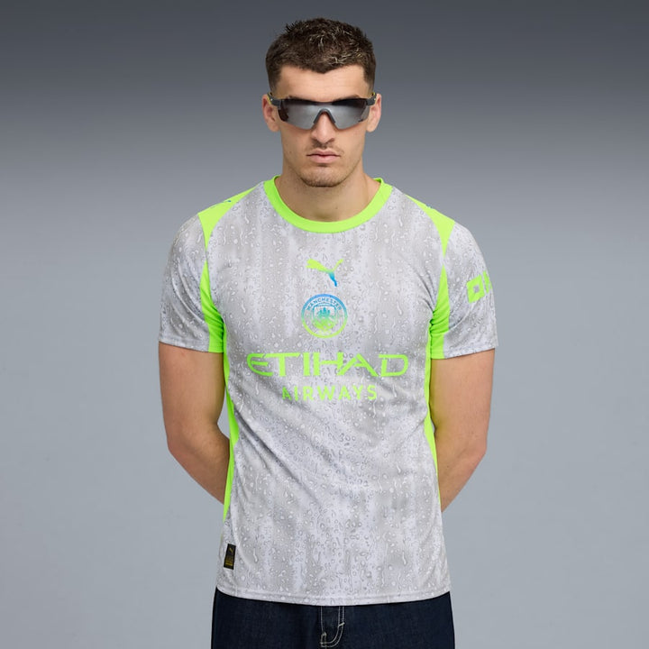 25/26 Manchester City 2025 / 26 Men's Third Kit Soccer Jersey Shirt – Silver