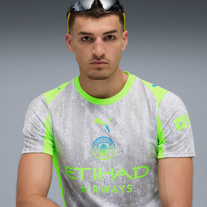 25/26 Manchester City 2025 / 26 Men's Third Kit Soccer Jersey Shirt – Silver