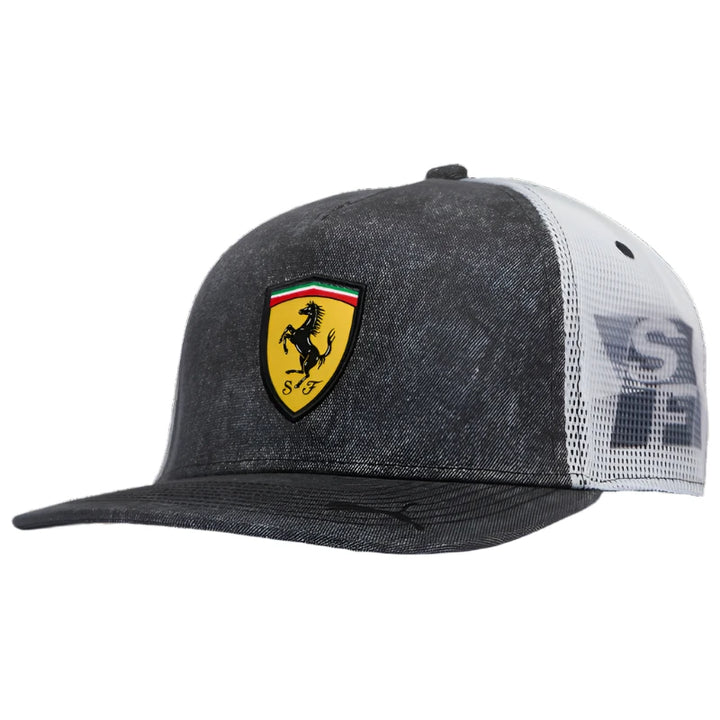 2024 PUMA Scuderia Ferrari Race Trucker Men's  Flat brim Hat - Black