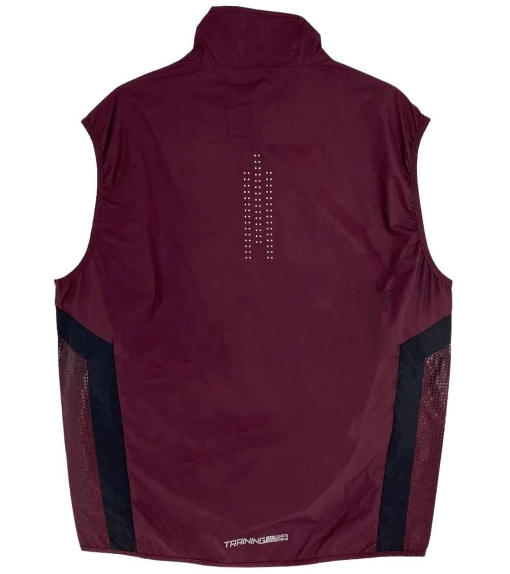 Scuderia Ferrari Men's Windproof & Water Repellent Gilet Body Warmer Vest- Burgundy 