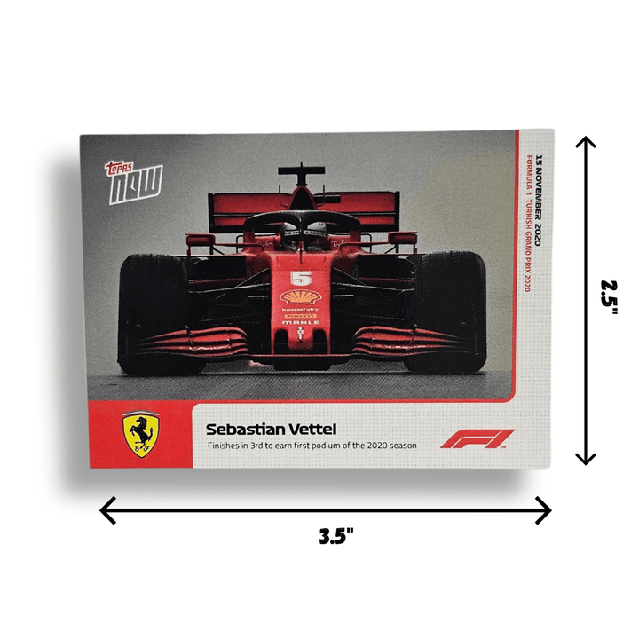 Scuderia Ferrari Sebastian Vettel 2020 F1™ Turkish GP 3rd Place Collectible Topps Card